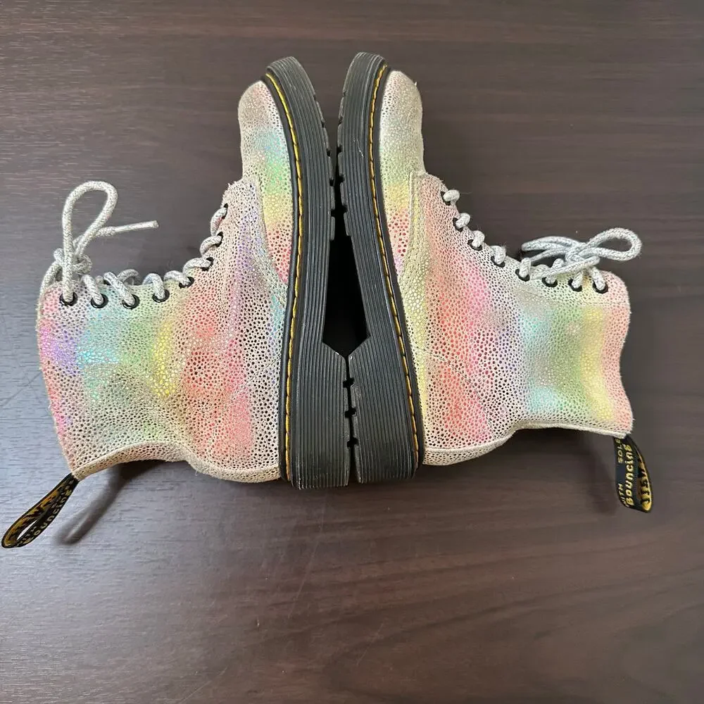 Dr. Martens shimmering holographic